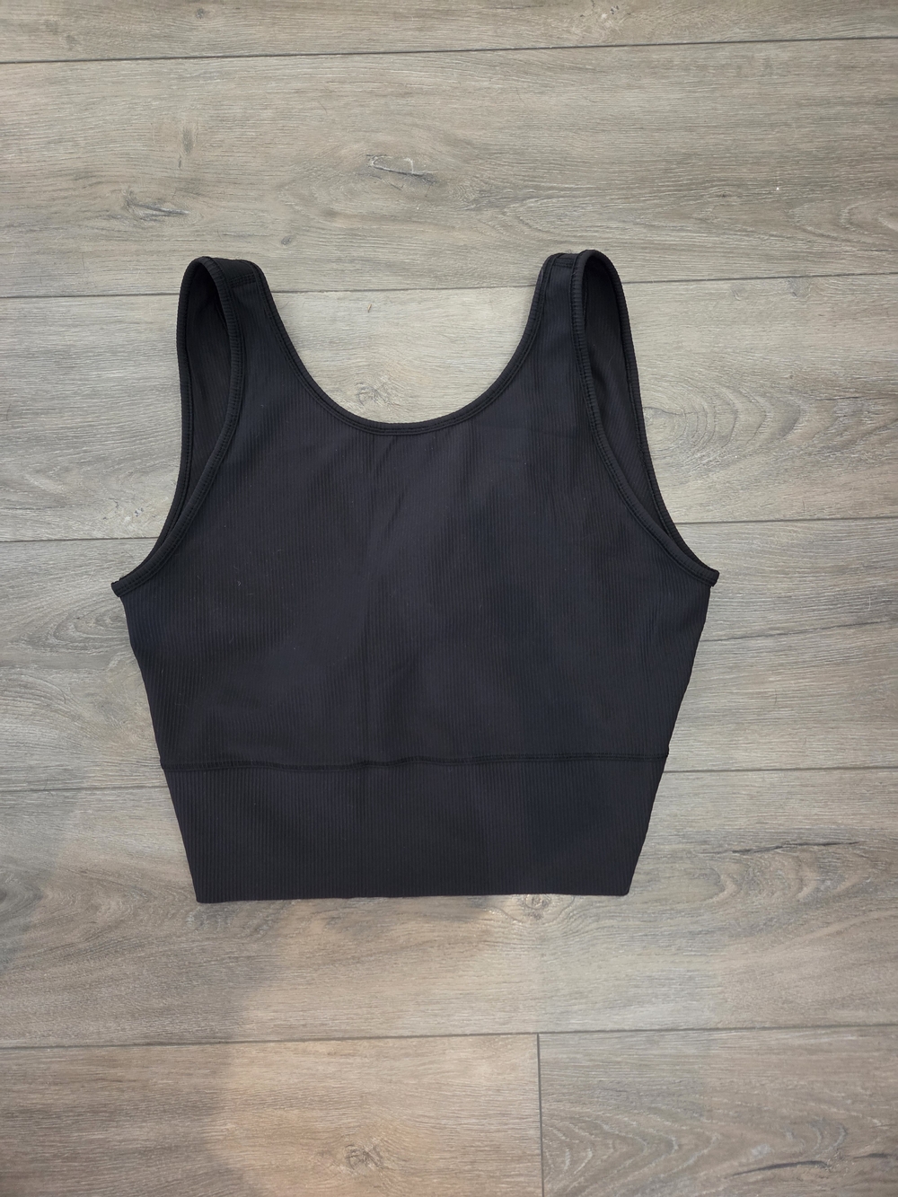 lululemon Black Ribbed Power Pivot Tank - Size 14